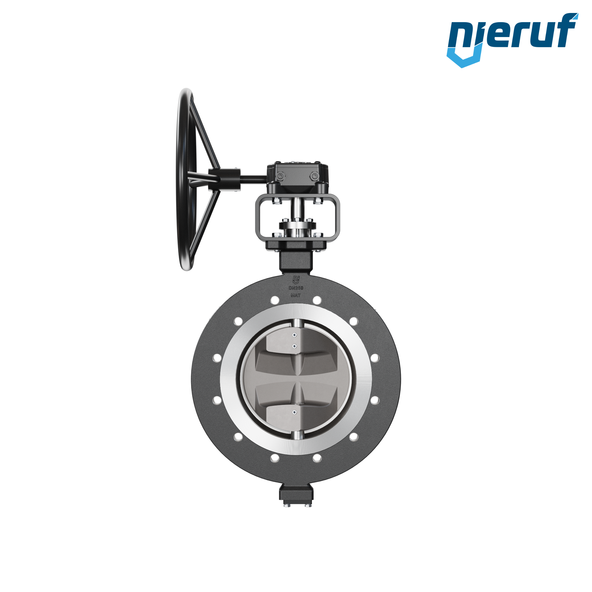 Triple offset butterfly-valve carbon steel AK14 DN 250 PN10 worm gear