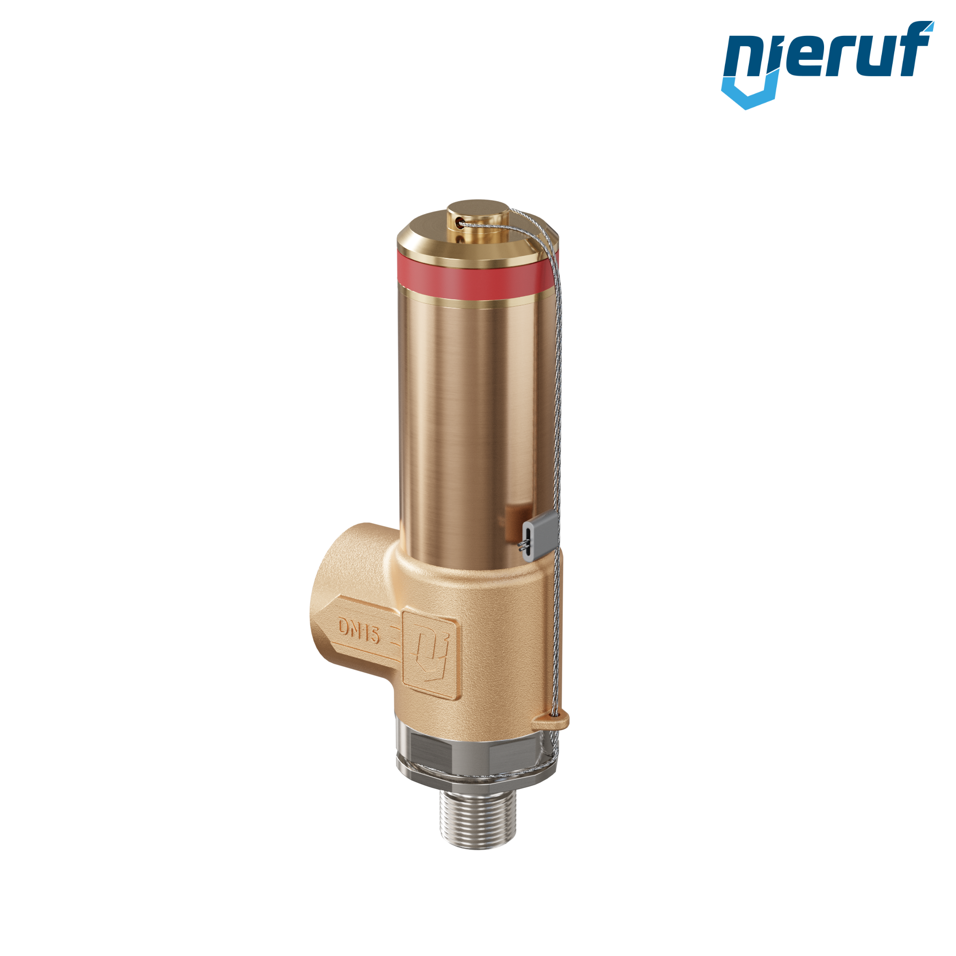 Cryo safety valve without lifting DN8 1/4" m x 1/2" fm SV18, stainless steel & gunmetal PTFE