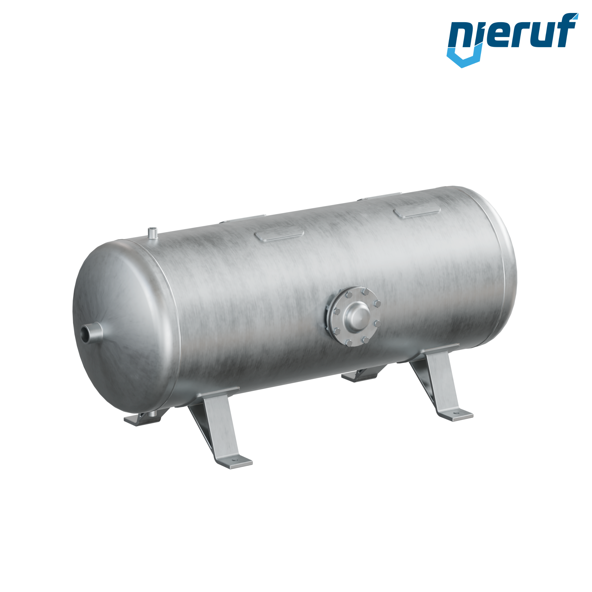 Vacuum vessel horizontal BE03 250 liter, -1-3 bar, steel primed