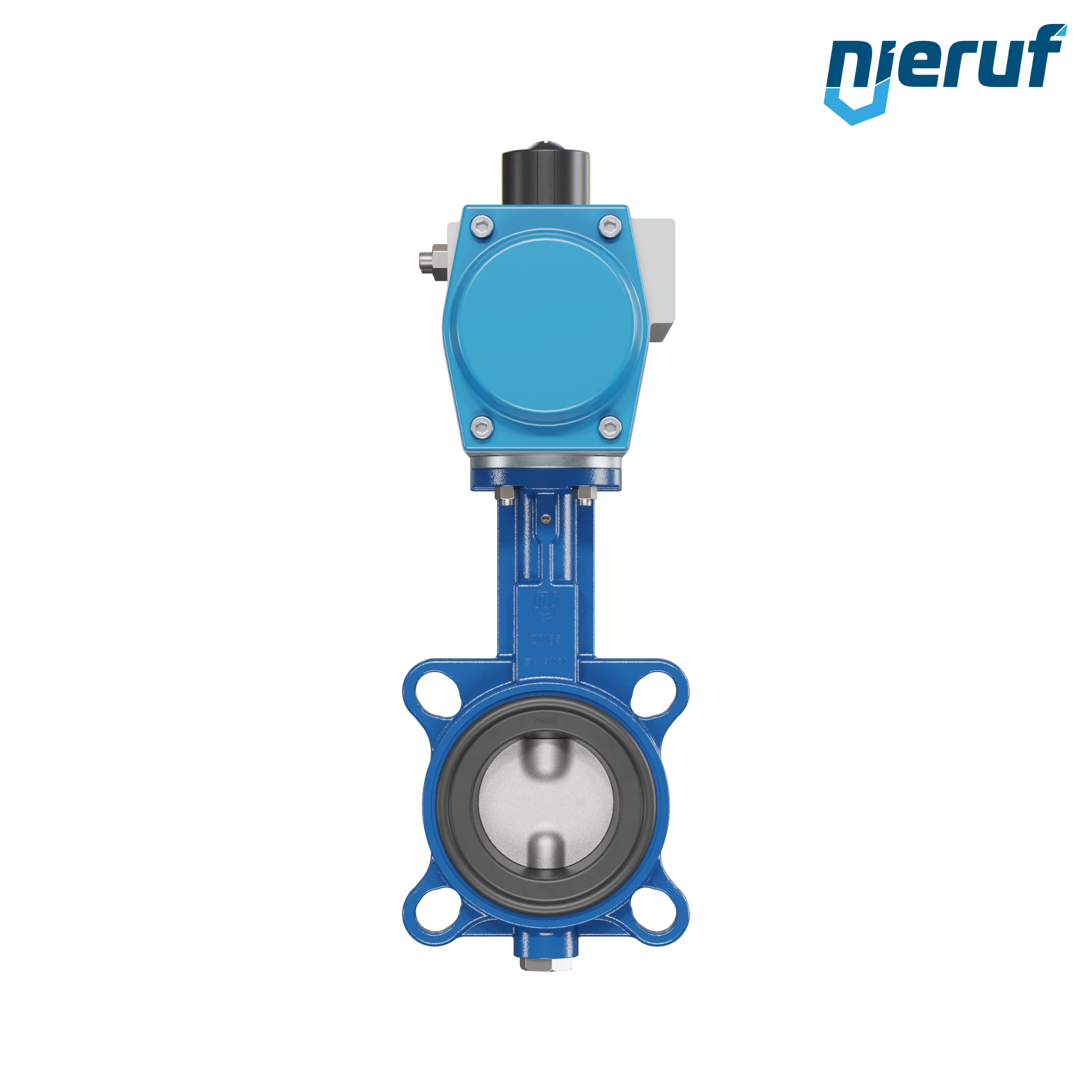 Butterfly valve DN 65 AK01 NBR-70-black DVGW gas pneumatic actuator single acting normally closed