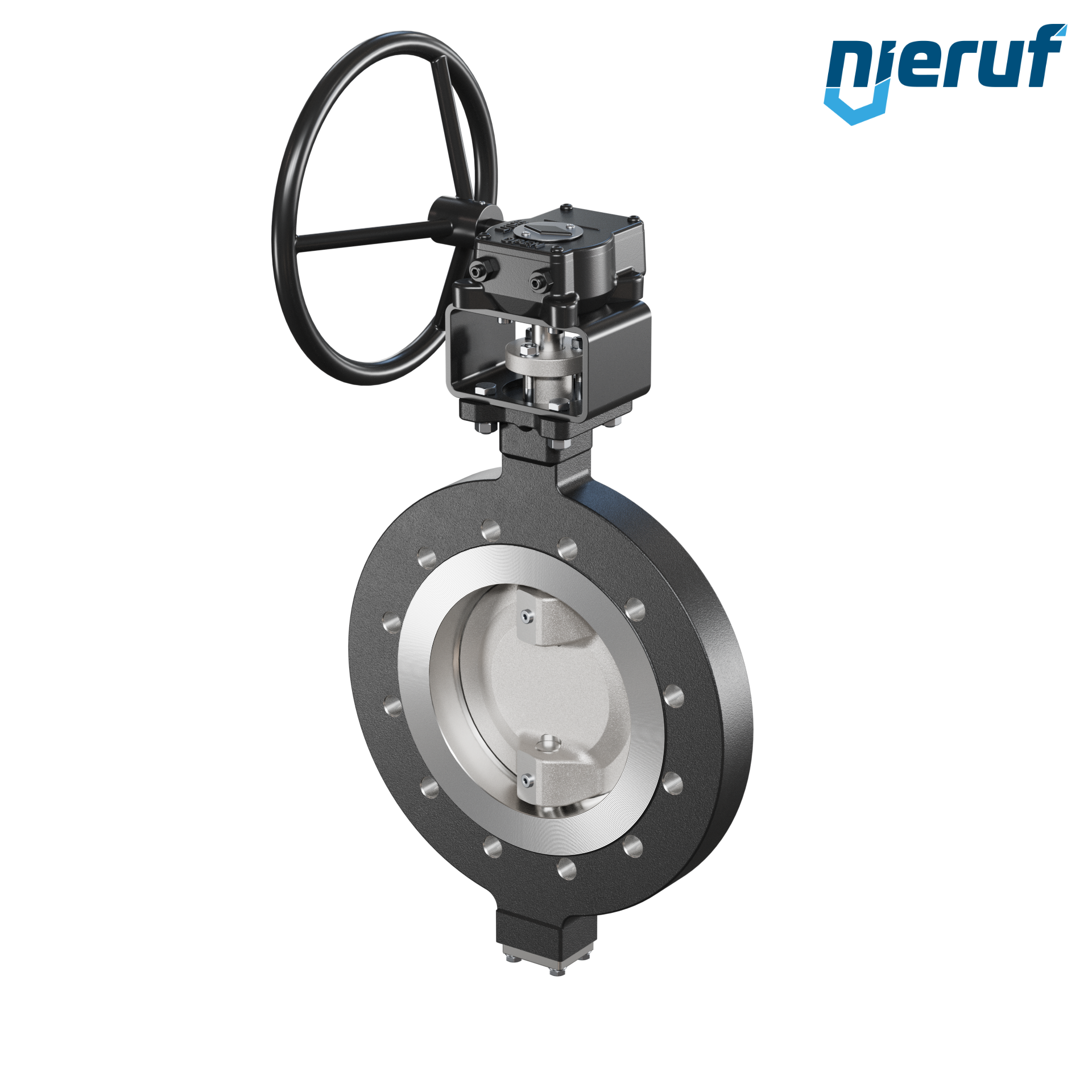 Double offset butterfly-valve AK12 DN 200 PN16 worm gear