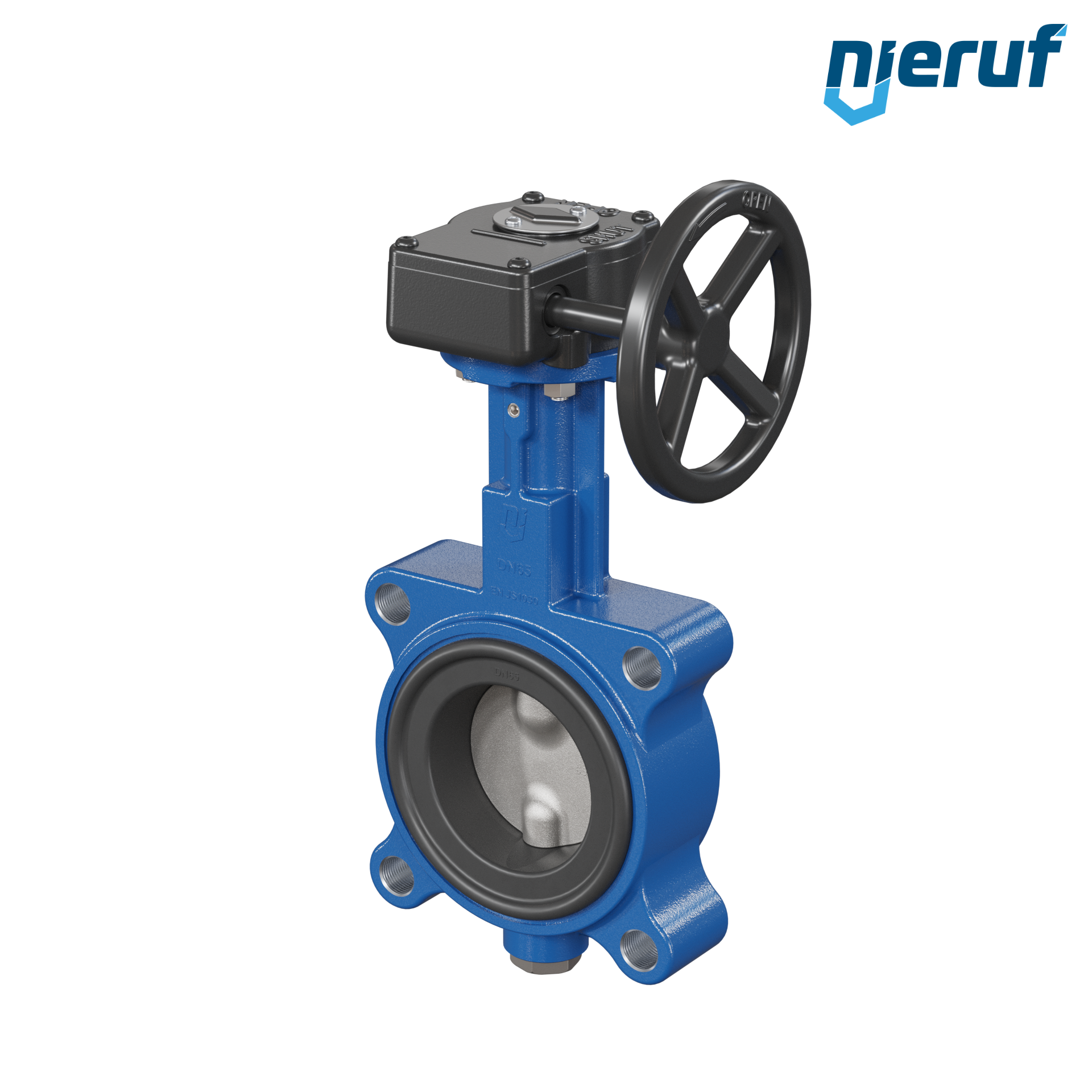 Butterfly valve AK02 DN 65 PN10-PN16 DVGW-gas Worm gear