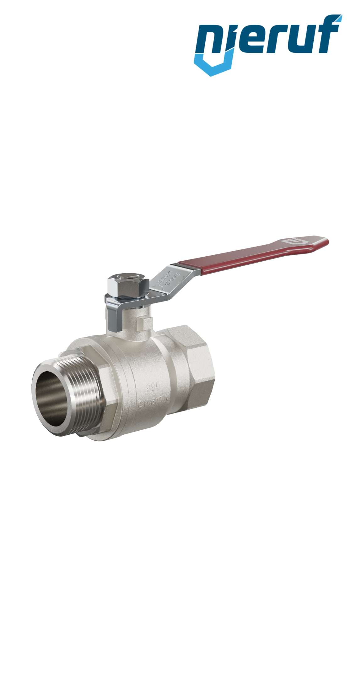 2 way ball valve DN25 - 1" inch GK01 female x male thread