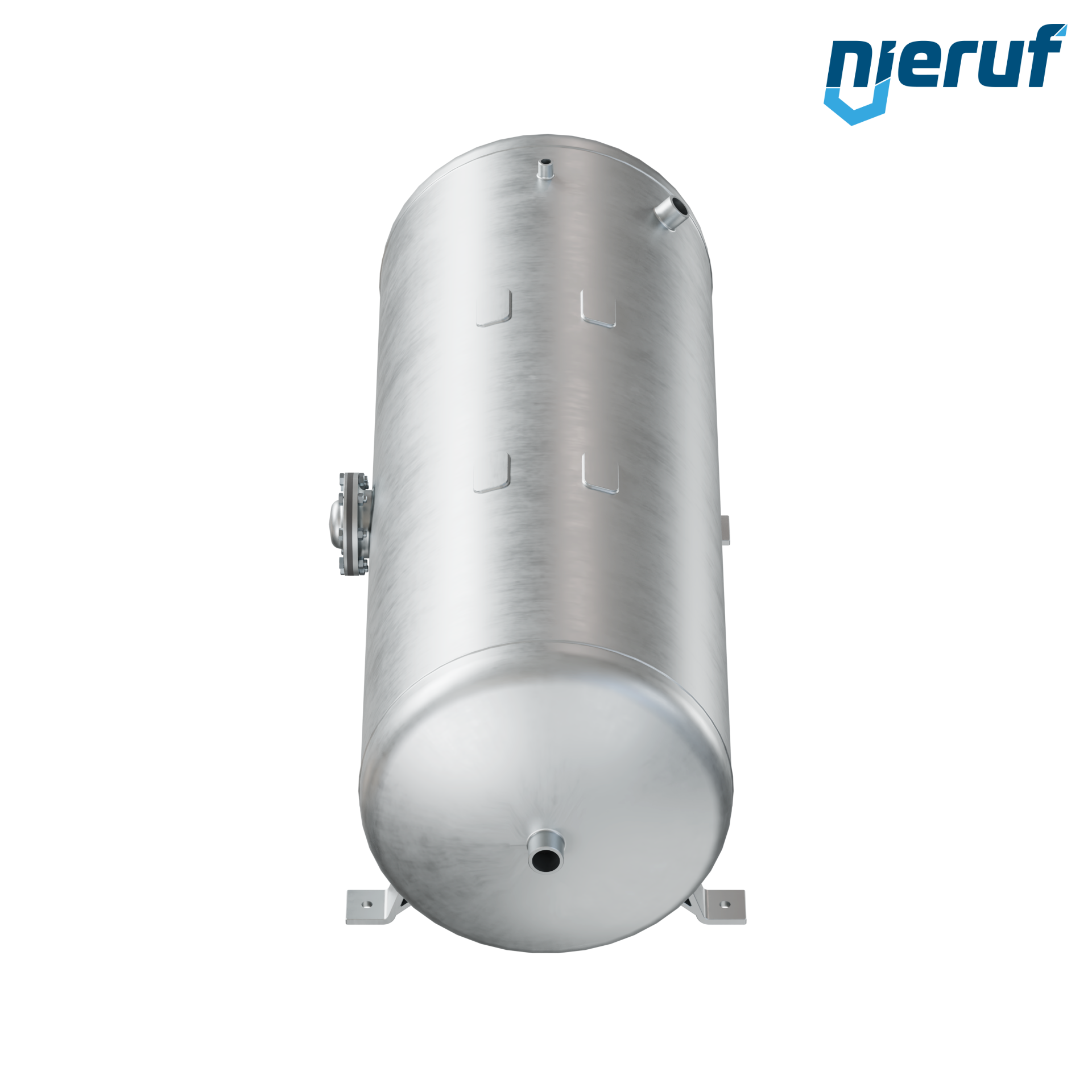 Vacuum vessel horizontal BE03 500 liter, -1-3 bar, steel primed