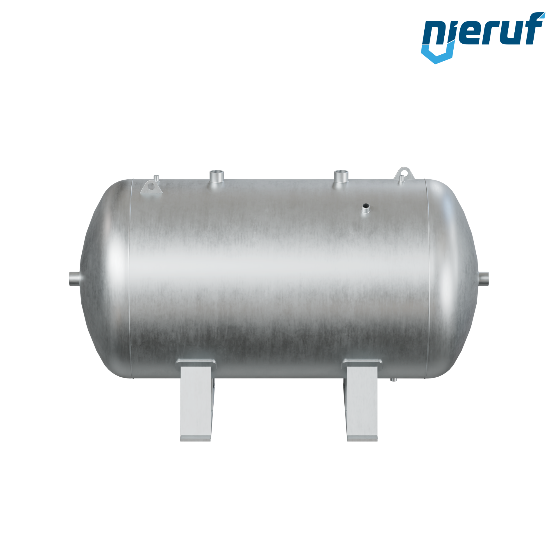 Vacuum vessel horizontal BE03 1500 liter, -1-3 bar, steel primed