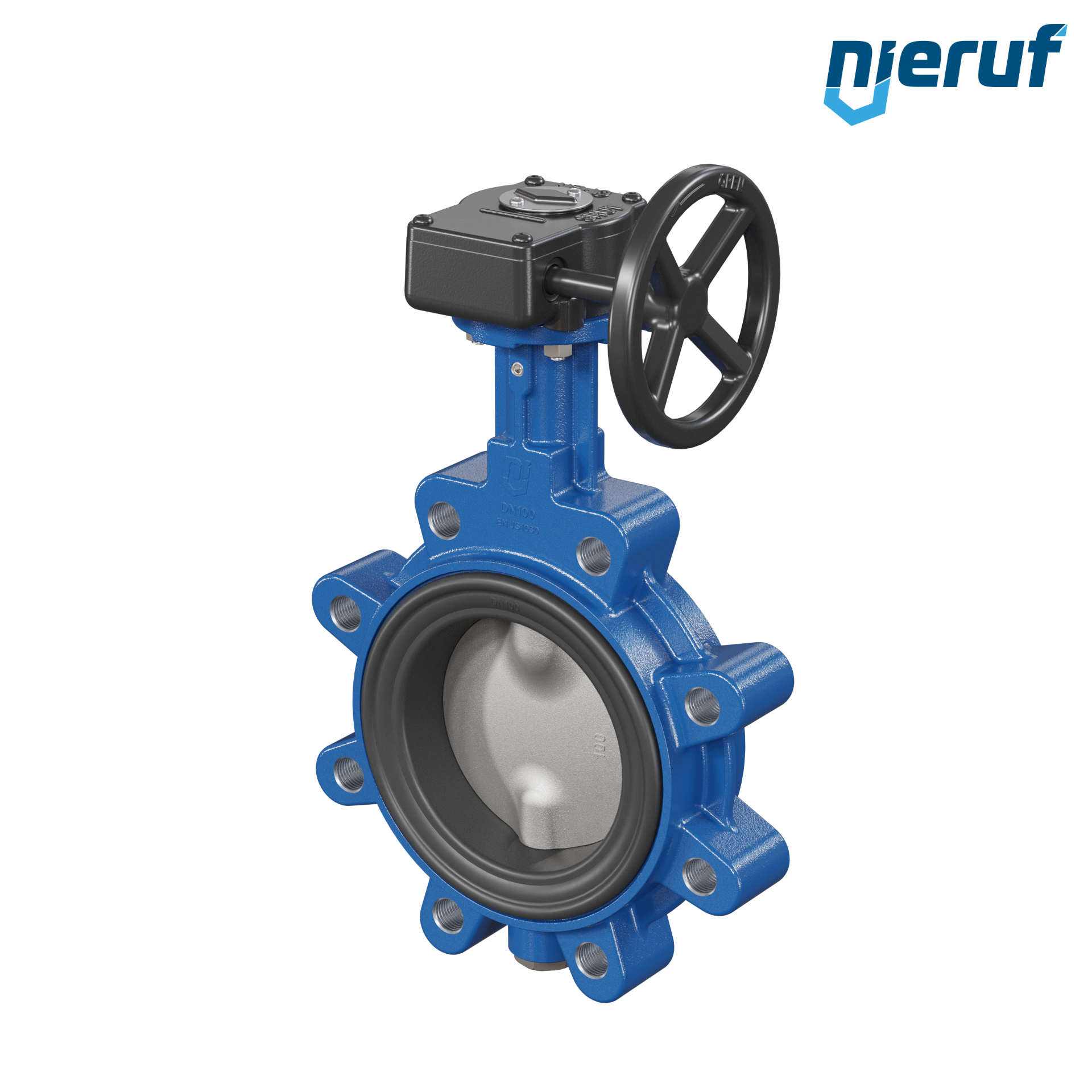 Butterfly valve AK02 DN 100 PN10-PN16 FPM Worm gear