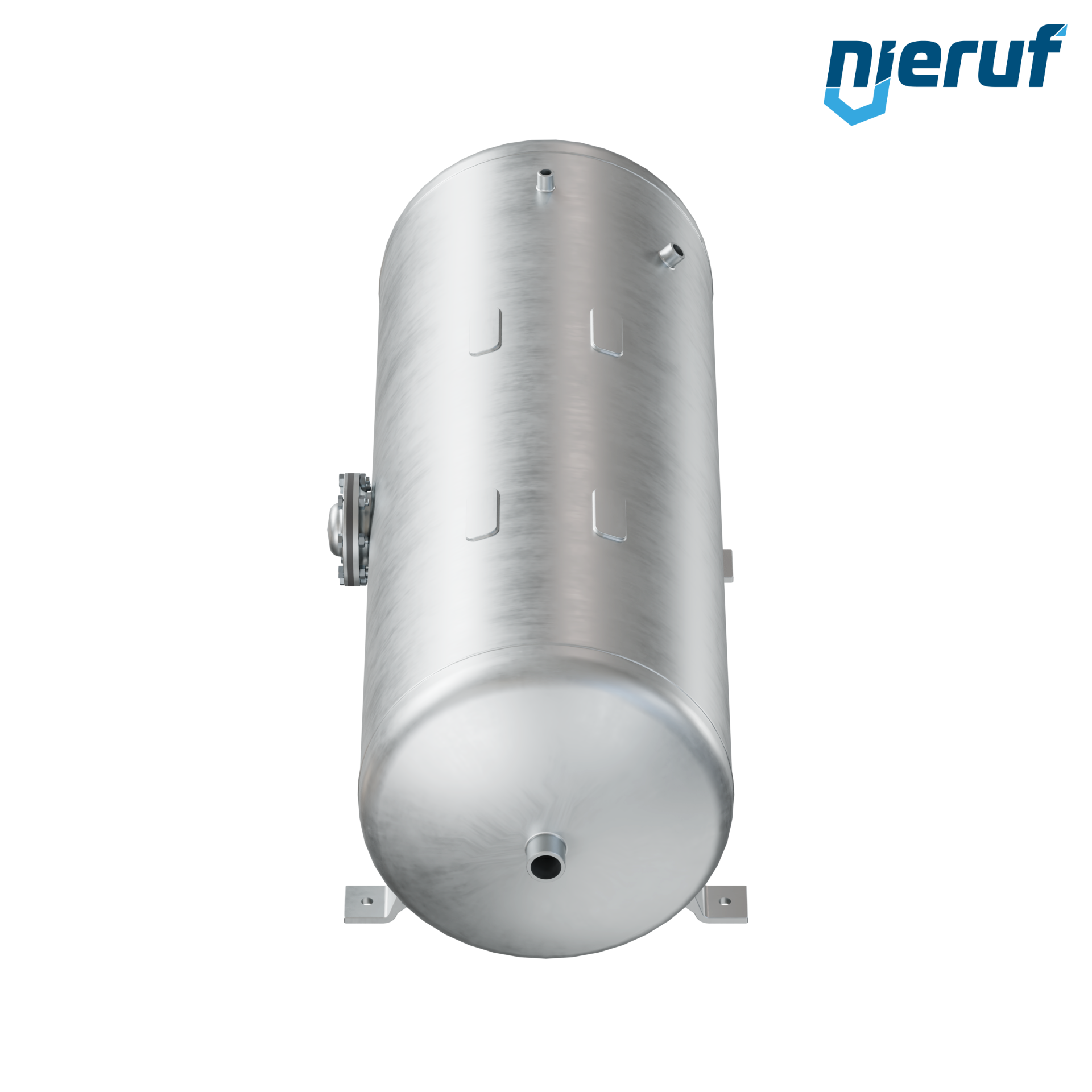 Vacuum vessel horizontal BE03 350 liter, -1-3 bar, steel galvanized