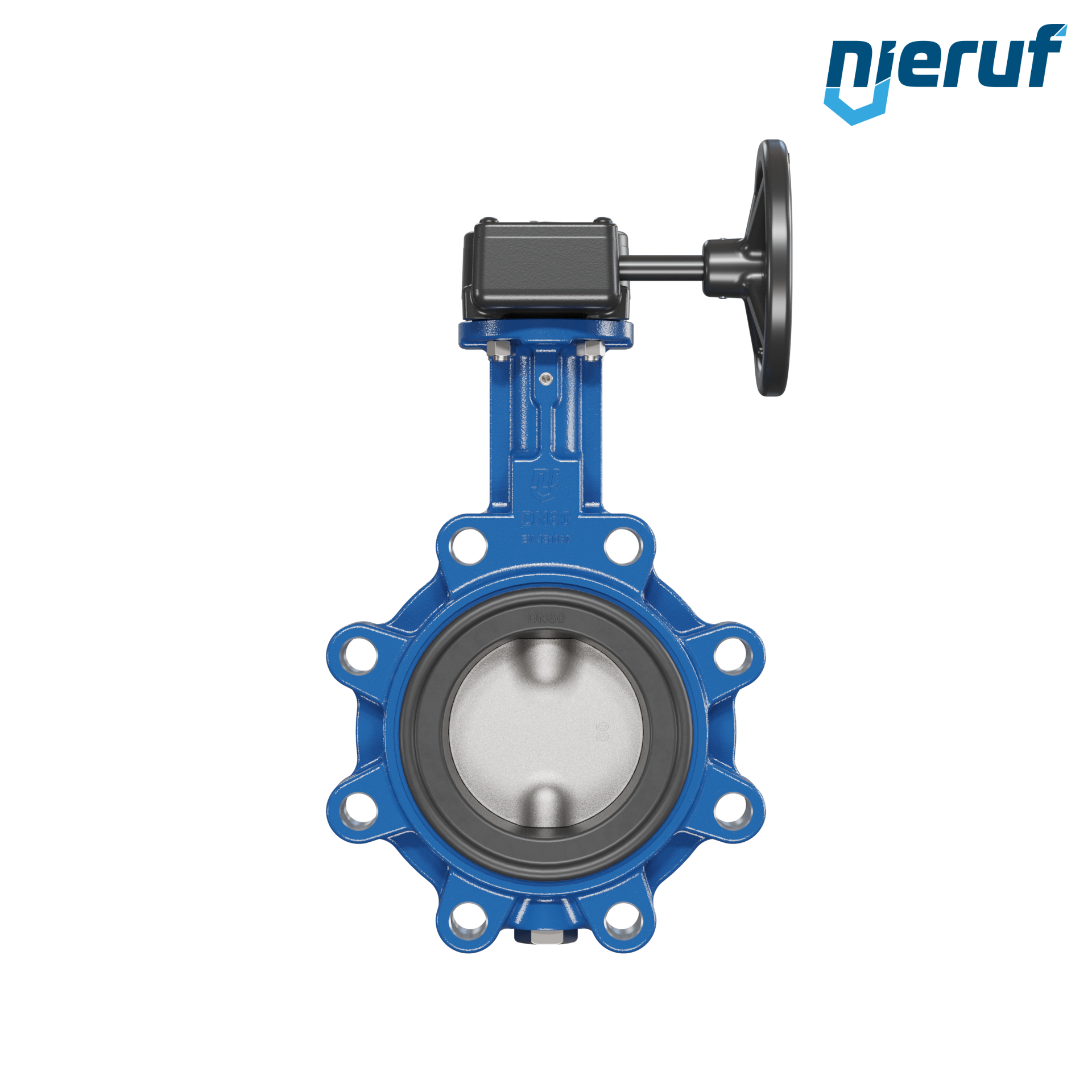 Butterfly valve AK02 DN 80 PN10-PN16 DVGW-gas Worm gear